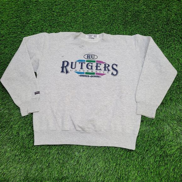 Vintage 80s Rutgers University Sweatshirt Womens XL 22x23 - Picture 1 of 16